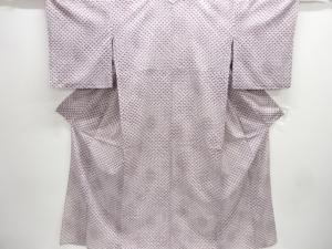 駒絽抽象鳥菱模様小紋着物